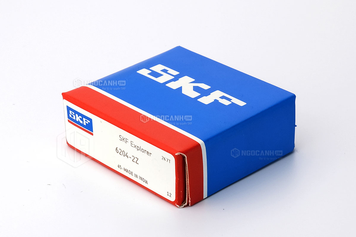 Vòng bi SKF 6204-2Z có cấu tạo sử dụng 2 phớt chắn mỡ bằng thép (Ký hiệu 2Z)