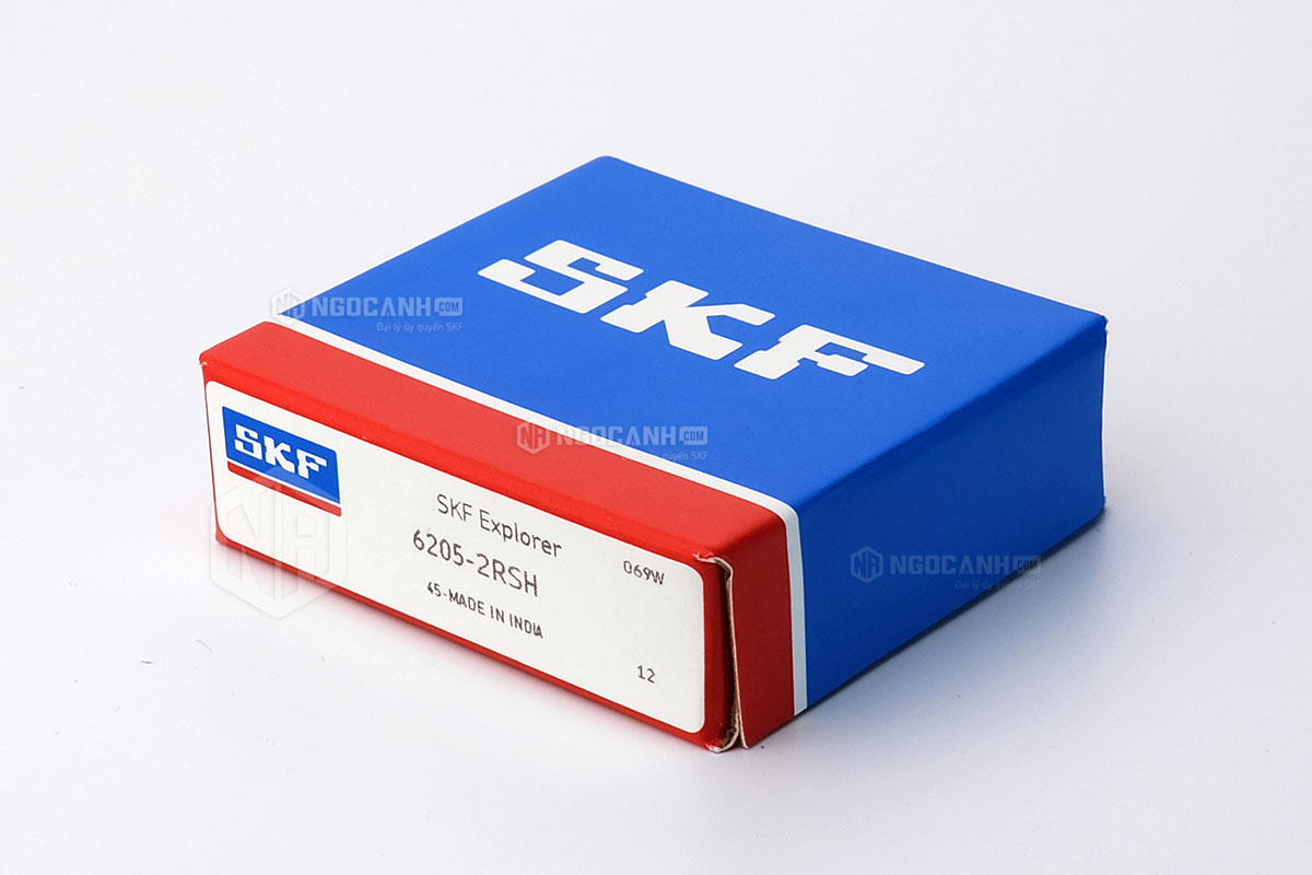 Vòng bi SKF 6205-2RSH có cấu tạo sử dụng 2 phớt chắn mỡ bằng cao su (Ký hiệu 2RSH)