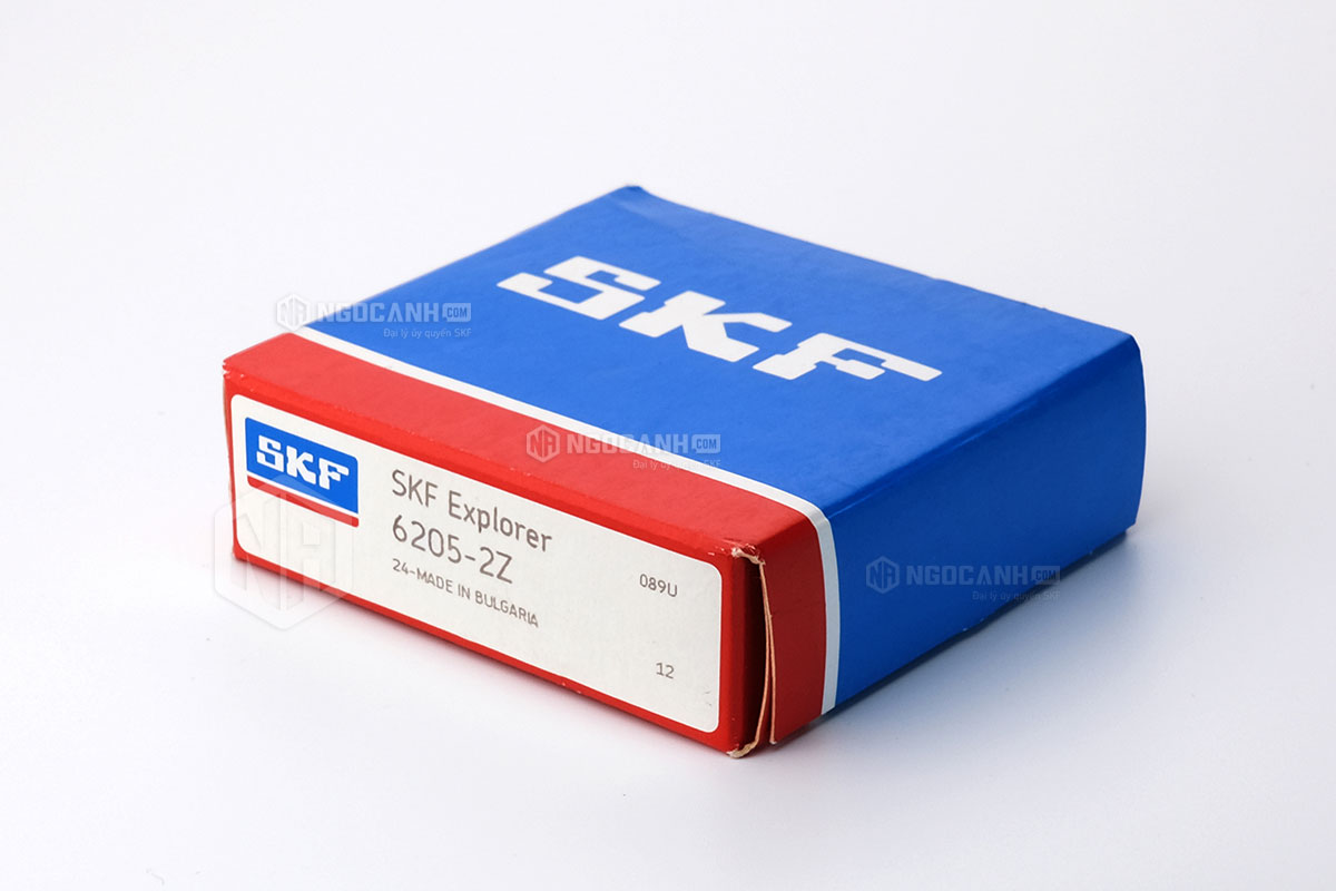 Vòng bi SKF 6205-2Z có cấu tạo sử dụng 2 phớt chắn mỡ bằng thép (Ký hiệu 2Z)