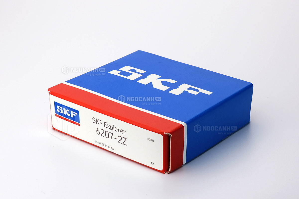 Vòng bi SKF 6207-2Z có cấu tạo sử dụng 2 phớt chắn mỡ bằng thép (Ký hiệu 2Z)