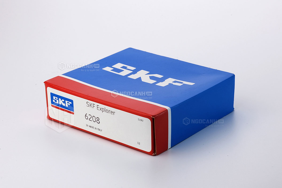 Vòng bi SKF 6208 có cấu tạo không sử dụng phớt chắn mỡ