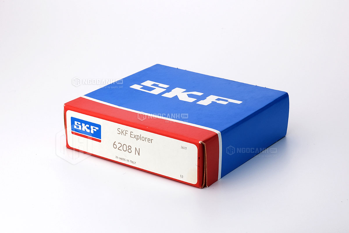 Vòng bi SKF 6208 N cấu tạo không sử dụng phớt chắn mỡ và có khe hở C3