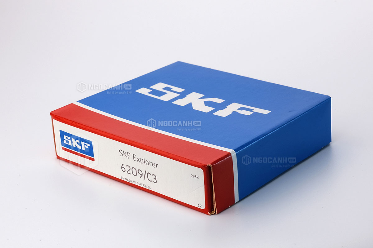 Vòng bi SKF 6209/C3 cấu tạo không sử dụng phớt chắn mỡ và có khe hở C3