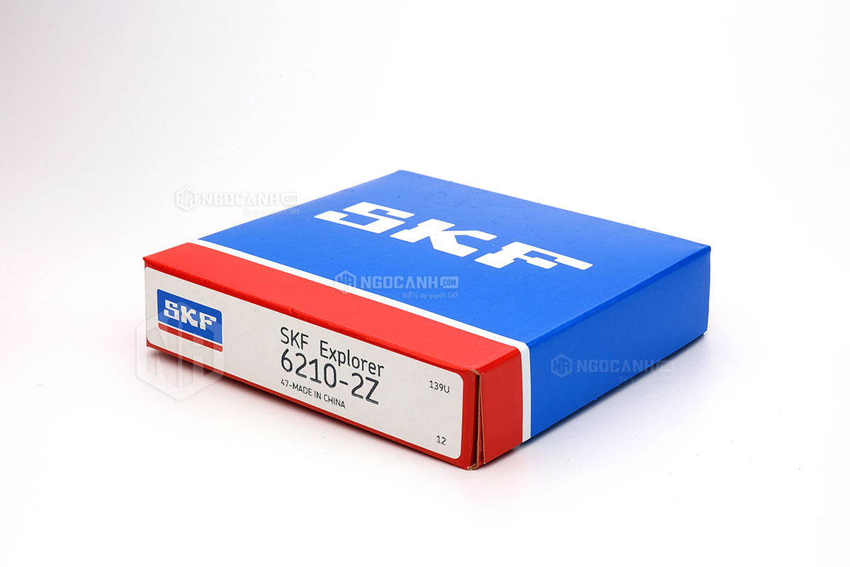 Vòng bi SKF 6210-2Z có cấu tạo sử dụng 2 phớt chắn mỡ bằng thép (Ký hiệu 2Z)