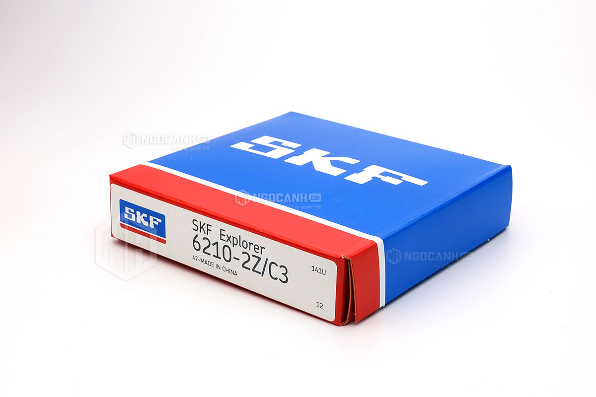 Vòng bi SKF 6210-2Z/C3 có cấu tạo sử dụng 2 phớt chắn mỡ bằng thép (Ký hiệu 2Z) và có khe hở C3