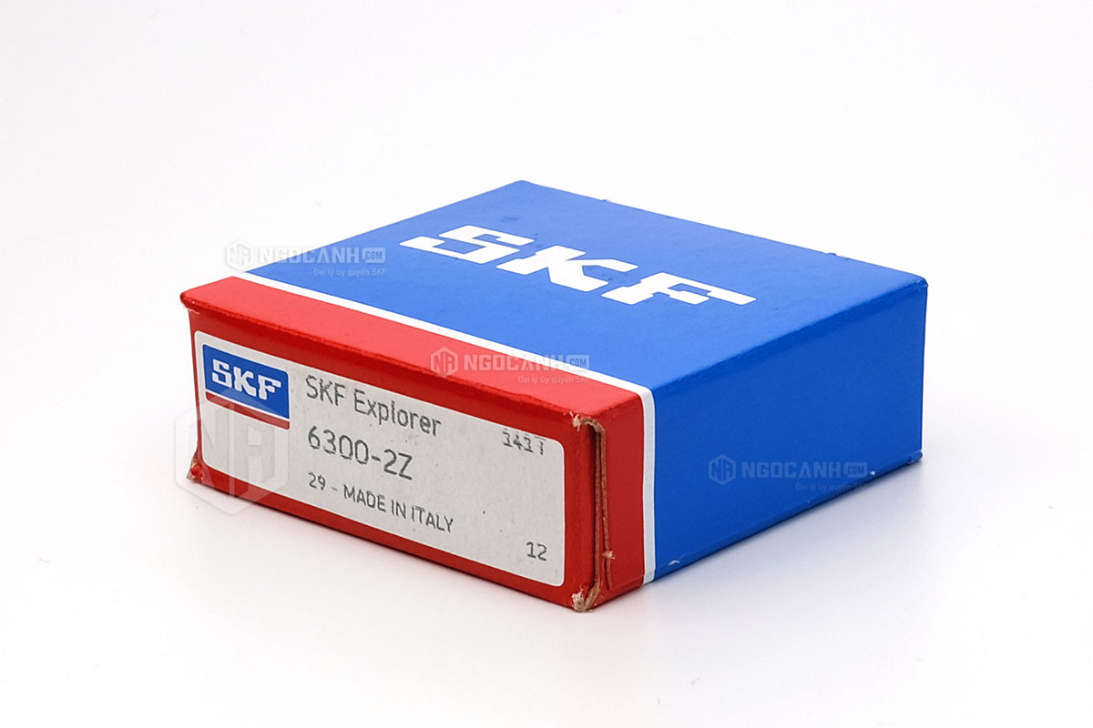 Vòng bi SKF 6300-2Z có cấu tạo sử dụng 2 phớt chắn mỡ bằng thép (Ký hiệu 2Z)