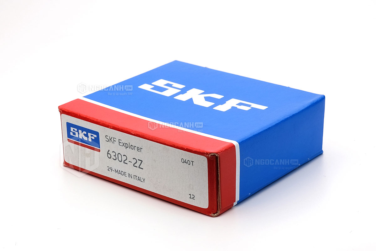 Vòng bi SKF 6302-2Z có cấu tạo sử dụng 2 phớt chắn mỡ bằng thép (Ký hiệu 2Z)