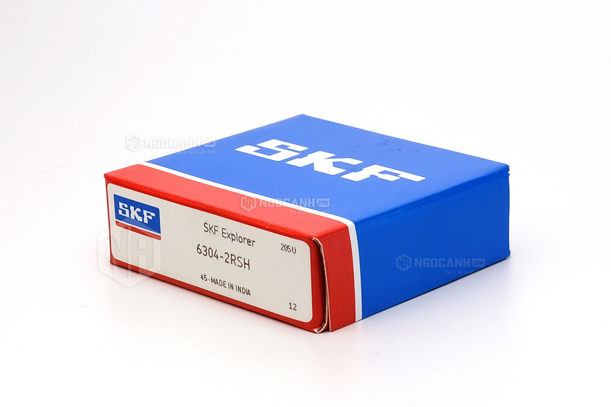 Vòng bi SKF 6304-2RSH có cấu tạo sử dụng 2 phớt chắn mỡ bằng cao su (Ký hiệu 2RSH)