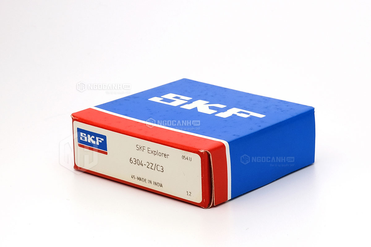 Vòng bi SKF 6304-2Z/C3 có cấu tạo sử dụng 2 phớt chắn mỡ bằng thép (Ký hiệu 2Z) và có khe hở C3