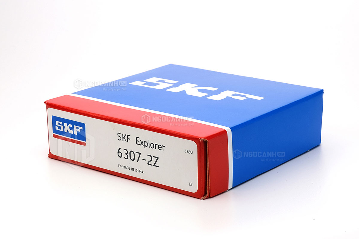 Vòng bi SKF 6307-2Z có cấu tạo sử dụng 2 phớt chắn mỡ bằng thép (Ký hiệu 2Z)