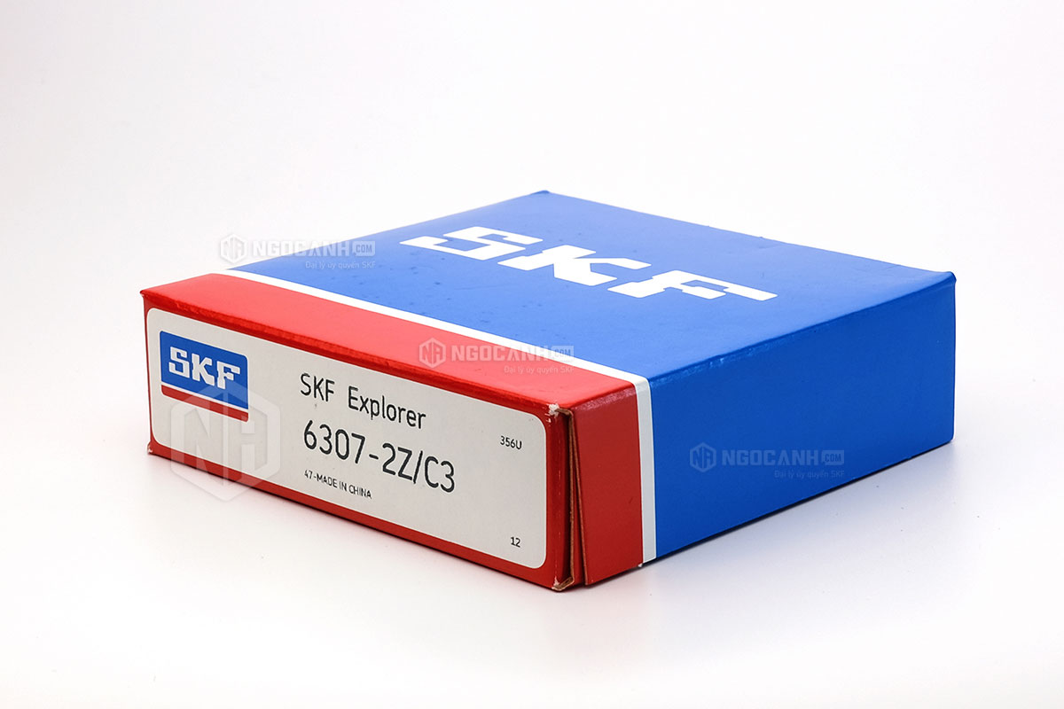 Vòng bi SKF 6307-2Z/C3 có cấu tạo sử dụng 2 phớt chắn mỡ bằng thép (Ký hiệu 2Z) và có khe hở C3