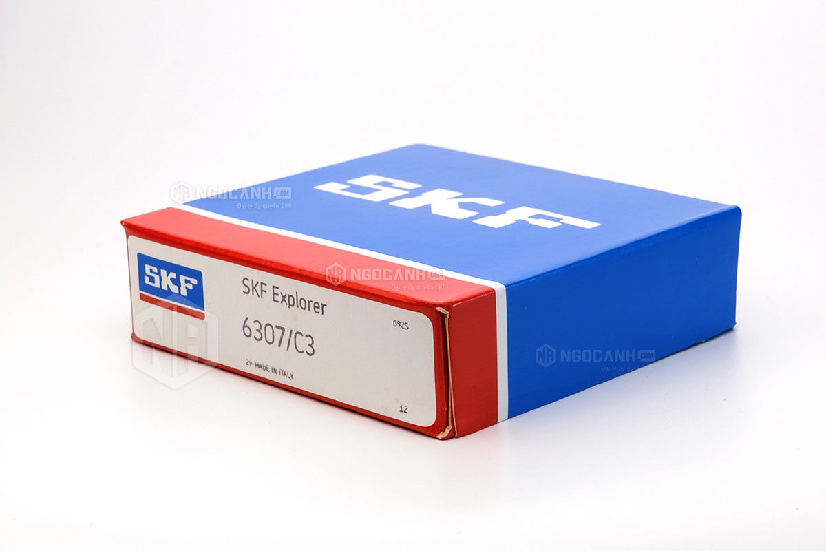 Vòng bi SKF 6307/C3 cấu tạo không sử dụng phớt chắn mỡ và có khe hở C3