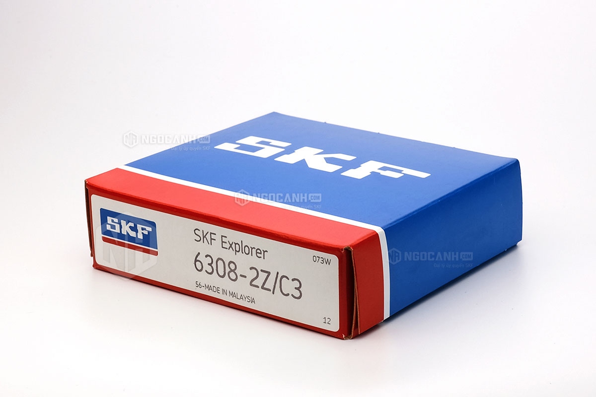 Vòng bi SKF 6308-2Z/C3 có cấu tạo sử dụng 2 phớt chắn mỡ bằng thép (Ký hiệu 2Z) và có khe hở C3
