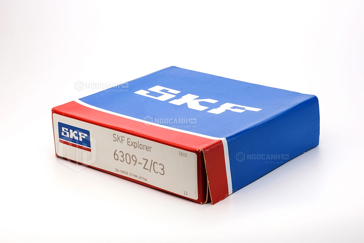 Vòng bi SKF 6309-Z/C3 có cấu tạo sử dụng 1 phớt chắn mỡ bằng thép (Ký hiệu Z) và có khe hở C3